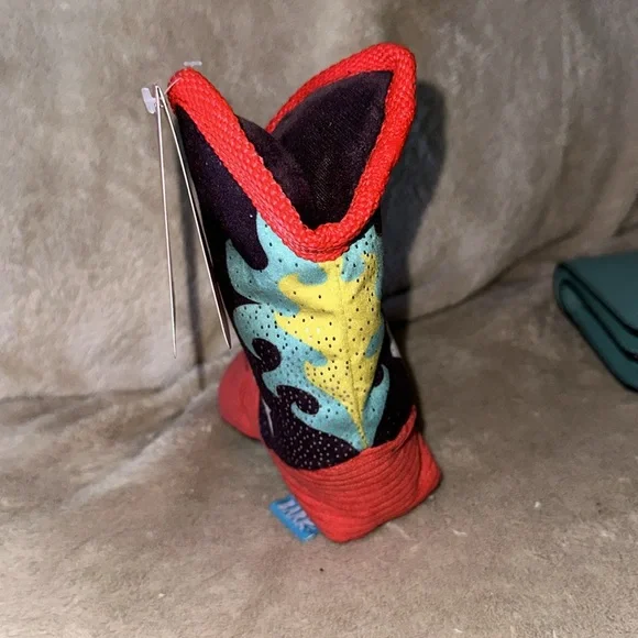 Bark boot scoot boogie medium dog toy cowboy boot New - Picture 2 of 8